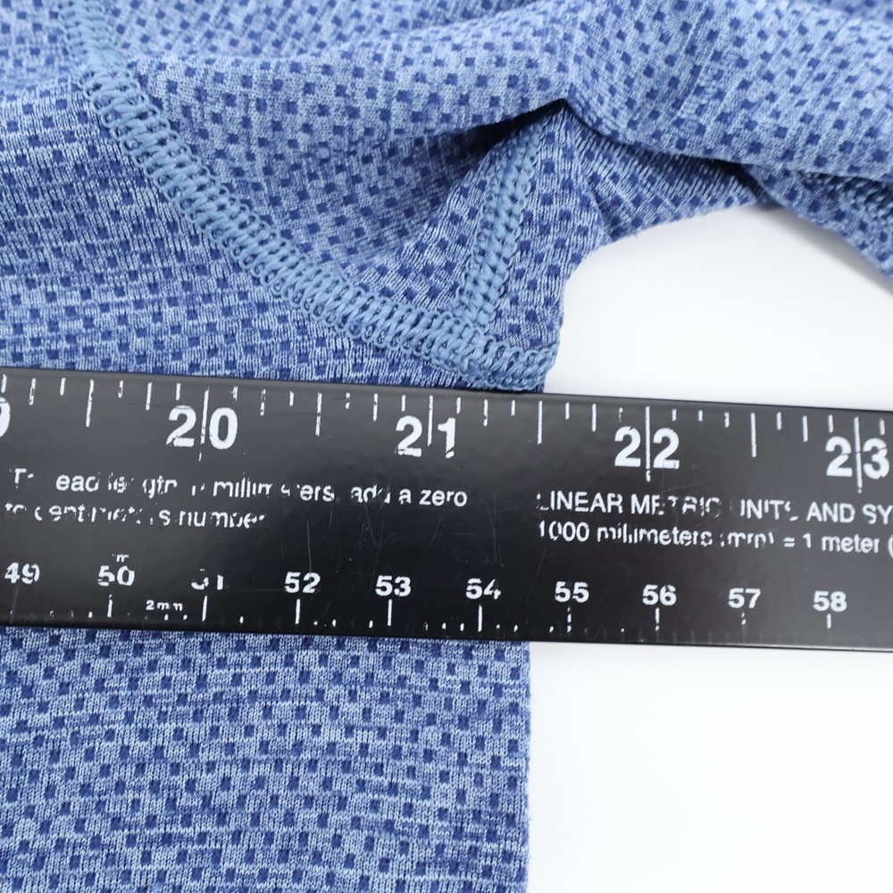 Lululemon Shirt Mens Large Blue Short Sleeve Metal Vent Tech Workout Gym Logo - Picture 5 of 6